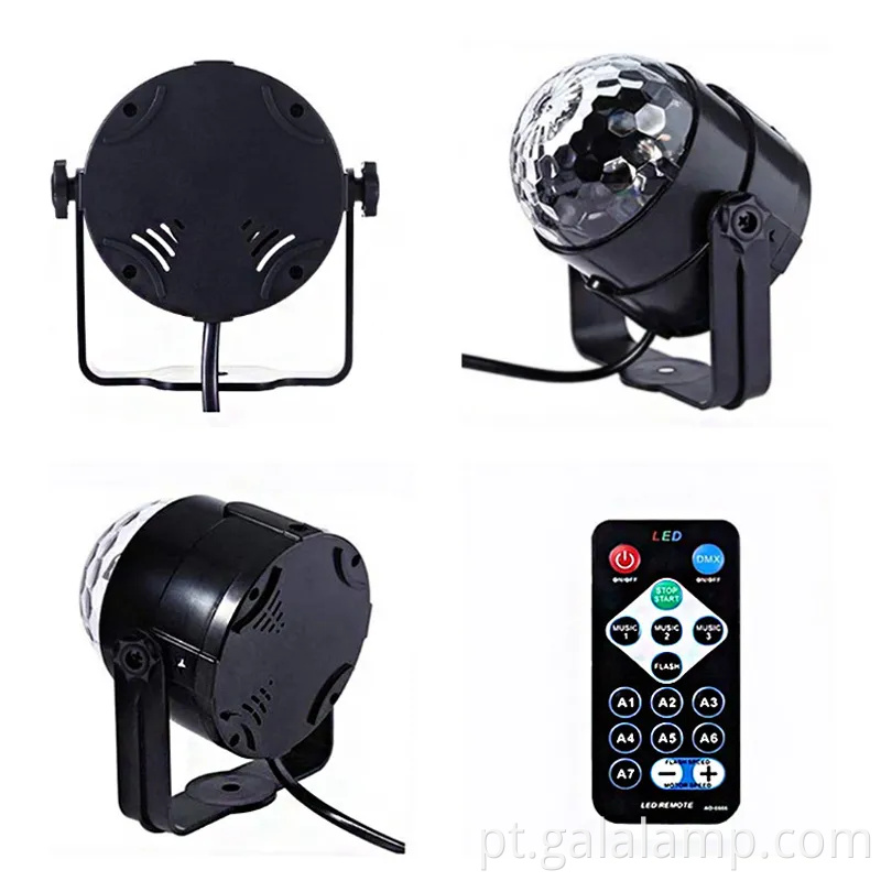 Controle remoto Voice LED LED Crystal Magic Ball RGB Festive Disco Stage Luzes de projeção de Natal